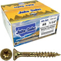 Jake Sales #8 x 1-1/4" Gold Star Wood Screw, T-20 Torx Drive, Flat Head - (Full Box) ~7,500 Screw Count
