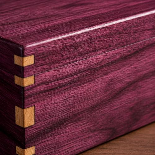 Purpleheart Wood 4 Pack Hardwood Project Board Blanks, 12 x 6 x 1/4 inches, Unfinished Lumber Planks for DIY Crafts, Carving, Laser Engraving or Scroll Saw - Exotic Thin Wood