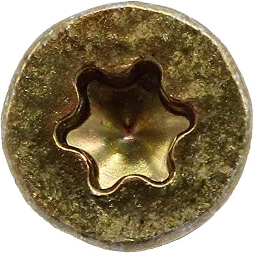 Jake Sales #8 x 1-1/2" Gold Star Wood Screw, T-20 Torx Drive, Flat Head – (1 Pound Box) ~198 Screw Count