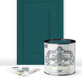 ALL-IN-ONE Paint by Heirloom Traditions, Capri (Green Teal), Quart - Durable cabinet and furniture paint. Built in primer and top coat, no sanding needed. Includes our 30 featured color card.