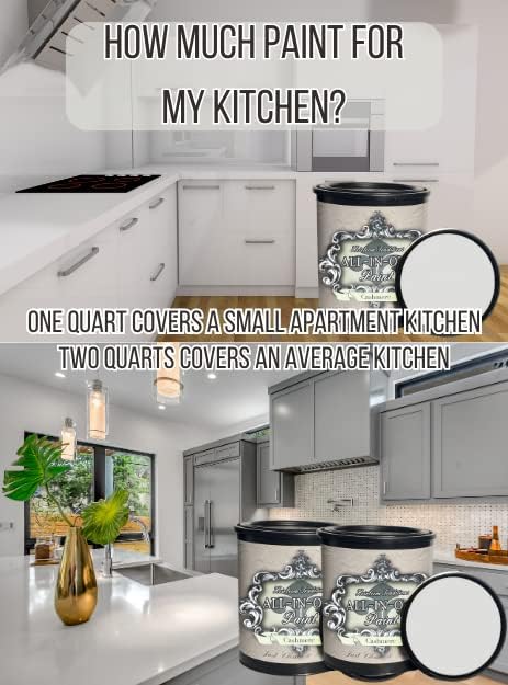 ALL-IN-ONE Paint by Heirloom Traditions, Willow (Soft Sage), Quart - Durable cabinet and furniture paint. Built in primer and top coat, no sanding needed. Includes our 30 featured color card.