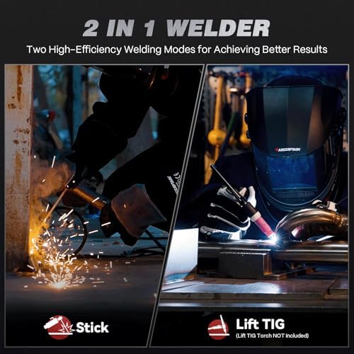 ARCCAPTAIN 250A Stick Welder, 230V MMA/Lift TIG Welding Machine 10PCS Rods