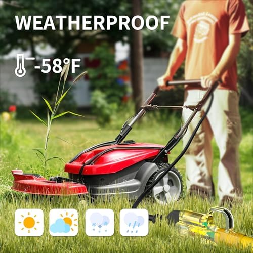 POWGRN 15 FT 12/3 Outdoor Extension Cord Waterproof Heavy Duty Power Cord