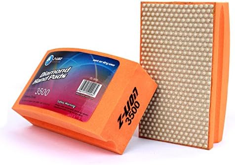 Z-Lion Resin Diamond Hand Polishing Pads Grits 3500 for Stone Glass Ceramic Marble Granite