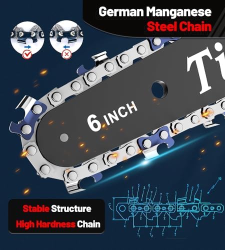 Tietoc Mini Chainsaw 6 Inch Cordless, Portable Electric Chain Saw Small Handheld Battery Powered Super Saws, Gifts for Men Women, Birthday Gift for Dad Fathers Husband Him Her Mom Mothers Grandparent