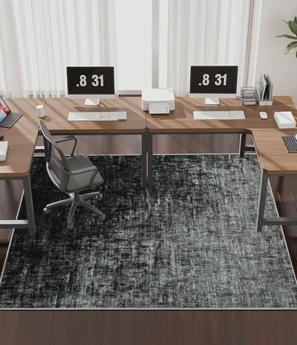 chakme Office Chair Mat for Hardwood Floor, 72"x48" Easy Glide Computer Desk Mat Protector for Rolling Chair Under Desk Rug Nonslip Backing, Machine Wash, (Abstract)