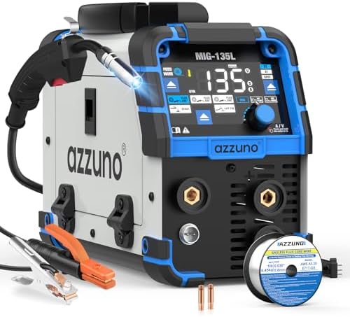 AZZUNO 135A MIG Welder 110V, 3-in-1 Gasless Flux Core MIG/Lift TIG/Stick