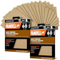 Fandeli Multi-Purpose Sandpaper - 60 Grit, 50 Sheets of 9'' x 11'' - Ideal for Metal, Wood & Wall Sanding - Compatible with Orbital Sanders