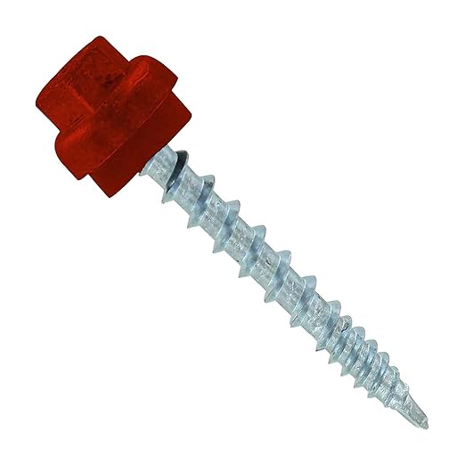 Fasteners Plus ST Fastening ZXL Woodbinder Metal-to-Wood #10 x 1-1/2" Rustic Red Screws with EPDM Rubber Washer, 250-Count - Designed for Metal Roofing and Siding Panels