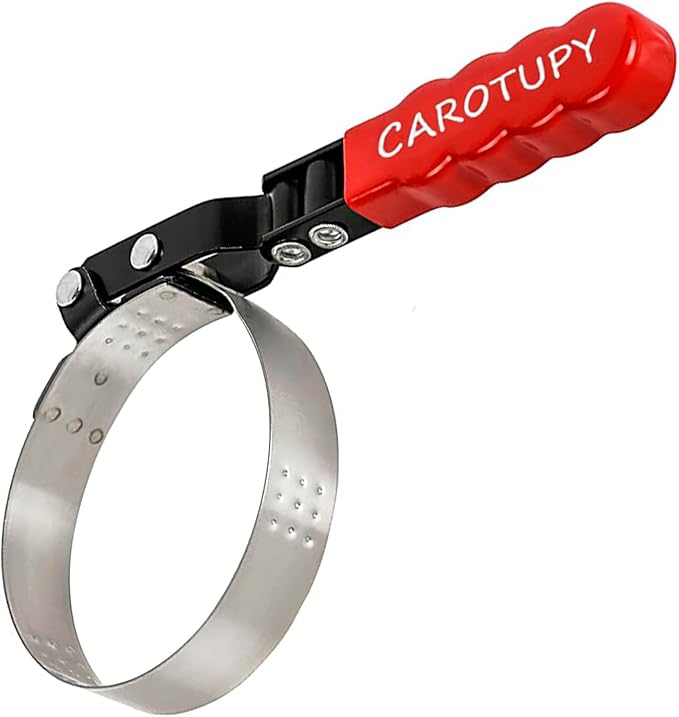 Standard Swivel Oil Filter Wrench, Oil Filter Removal Tool | Universal Filter Wrench 3-1/4" - 3-6/7", Stainless Steel, Double Layer Riveted Structure, Swivel 180°, Non-slip Handle