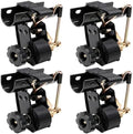 Black Rack Straps with J-Hook (4PK),1.5" x7.5' Ladder Rack Ratchet Straps, 2" Round Tube Mount, Perfect Ladder Rack Tie-Downs for Trailer Cargo Control