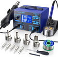 Preciva 992D 2-in-1 Soldering & Hot Air Rework Station with LCD Display – PID Temperature Control, Auto/Manual Hot Air Mode, Sleep Function for Iron, SMD Rework, Electronics Repair (750W)