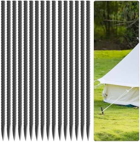20 Pcs Straight Rebar Stakes 16 inch Metal Stakes for Garden