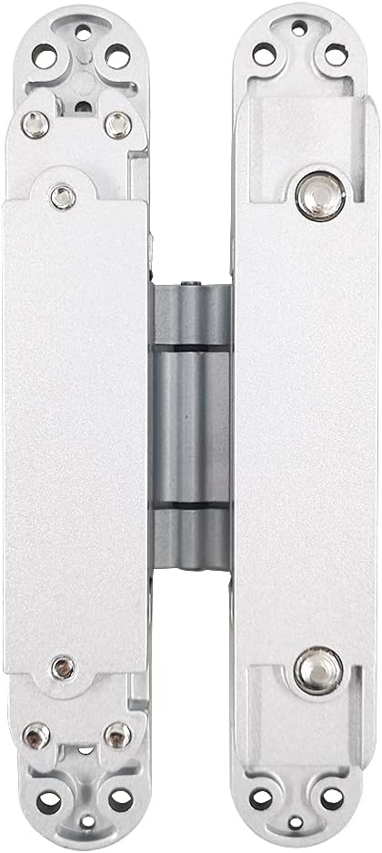 Invisible Hinge Concealed Door Hinges Heavy Duty Hidden Hinge up to 176 Pound Doors 3-D Adjustable 7 inch Silver - 1 Pair