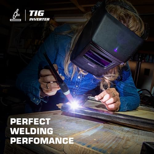 FEMEROL TIG Welding Gun,150A WP17V Argon TIG Torch with Red Air hose, Air Cooled Lift TIG Gun 35-50mm² Plug Connector