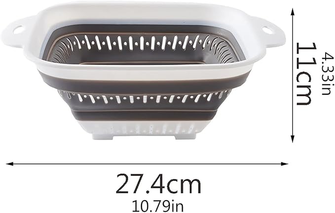Draining rack Drain Basket Vegetables Basket Collapsible Colander Strainer with Plastic Handles Foldable Storage Basket Kitchen Gadgets Sink Strainer Basket(B)