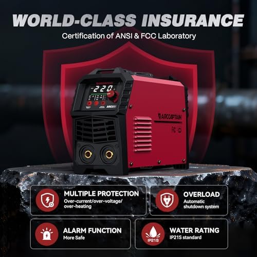 ARCCAPTAIN 220A Stick Welder, 110V/220V ARC/Lift TIG Welding Machine