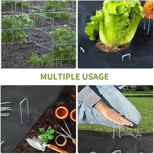 Whonline 560 Pack Landscape Staples 6 Inch, Galvanized Garden Stakes