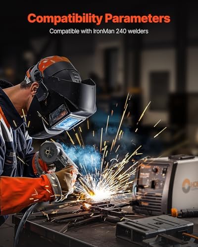 VEVOR 200Amp Spool Gun with 20FT Cable, Compatible with Hobart lronMan 240 Mig Welders, Suitable for 0.030" and 0.035" Flux Core/Solid/Aluminum Welding Wires