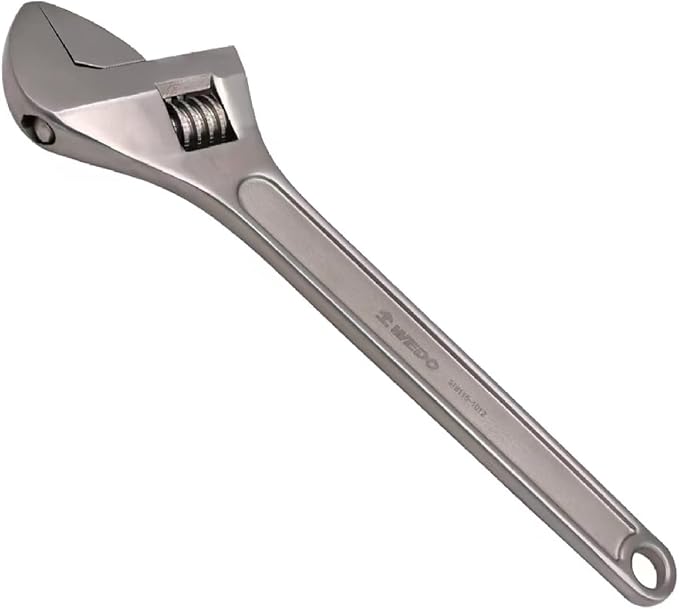 WEDO 8 inch Adjustable Wrench, Stainless Steel Adjustable Spanner, Professional Spanner, Wrench, Precision Milled Jaws for Max Gripping Power, Anti-Corrosion,High Strength, Length 200mm | Professional Spanner,Precision Jaws,Corrosion Resistant,Rust Pro...