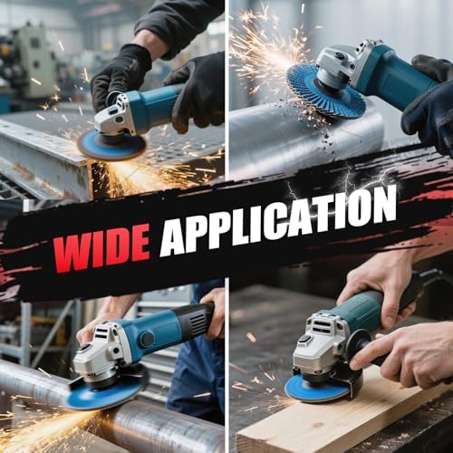 30 Pack Flap Discs 4 1/2 for Angle Grinder, 40/60/80/120 Grit Type 29 Zirconia Abrasive Grinding Wheel, 7/8" Flap Sanding Disc for Metal, Wood, Stainless Steel Finishing