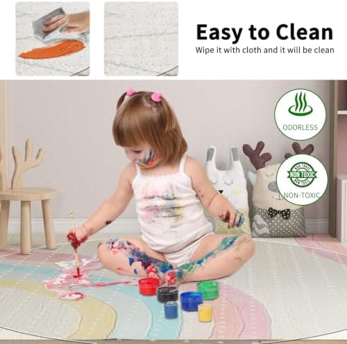 WASJOYE Office Chair Mat for Carpet, 48 Inch PVC Clear Round Carpet