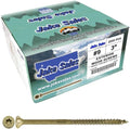 Jake Sales #9 x 3 Bronze Coated Multipurpose Wood Screw Torx/Star Drive Flat Head (Full Box ~2,000 Screws) Exterior Coated - ACQ Compatible Wood Screws