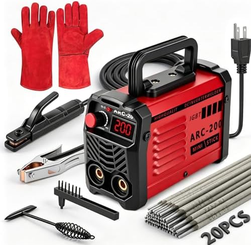 Hpoouo 200Amp 20PCS Rods Stick Welder, Super MINI Portable Welding Machine