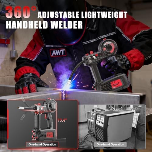 100A Handheld MIG Welder Machine,110V portable MIG Weld with 360°Mig Torch