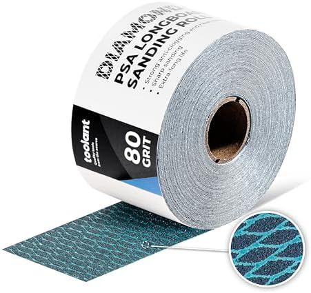 toolant Diamond Shape 80 Grit Sandpaper Roll, 2-3/4" Wide 10Yard Longboard