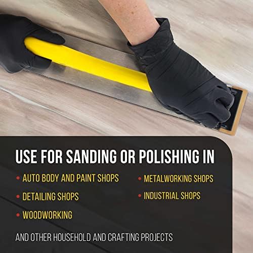 Dura-Gold Pro Series Longboard Hand Sanding File Sander Block - Hook & Loop Backing and PSA Backing Adapter Pad & 1000 Grit PSA Longboard Sandpaper 20 Yard Roll, 2-3/4" Wide