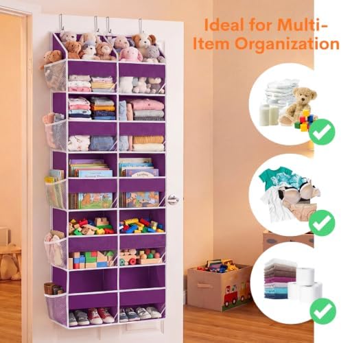 Ofiray-home 5-Tier Over Door Organizer, 10-Compartment Wide Storage Rack