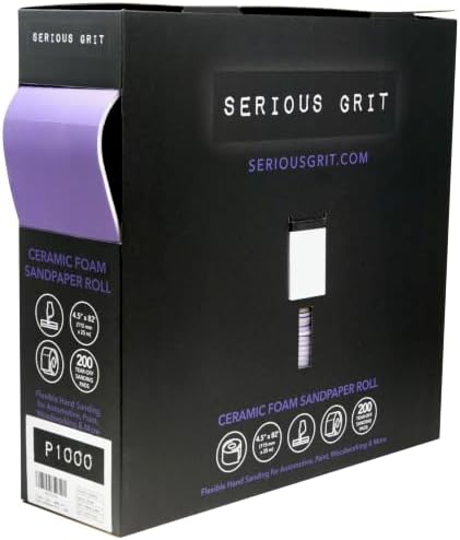 Serious Grit - P1000 Grit Ceramic Foam Sandpaper Roll - 115mm x 25m