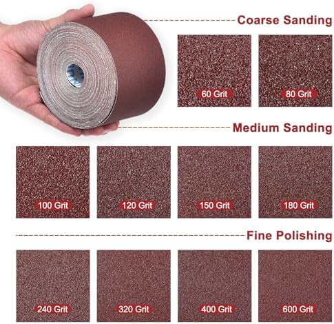 Sandpaper Roll 1Inch 26FT 180Grit Aluminum Oxide Emery Cloth Roll