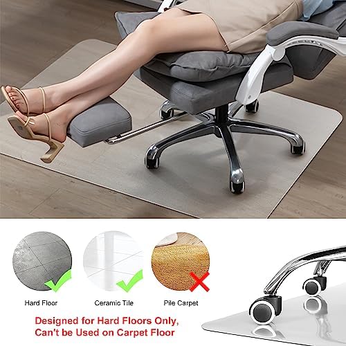Kuyal Clear Chair mat for Hardwood Floor 46 x 53 inches