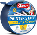 XFasten Professional Blue Painters Tape, Multi-Use, 3 Inches x 60 Yards Blue Tape - Sharp Edge Line Technology, Produces Sharp Lines | Residue-Free and Artisan Grade Wall Trim Tape
