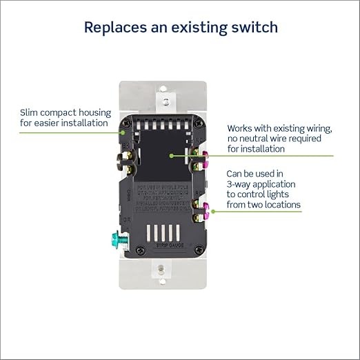 Leviton Decora Slide Dimmer Switch for Dimmable LED, Halogen and Incandescent Bulbs, DSL06-1LZ, White with Ivory and Light Almond Faceplates (Pack of 10)