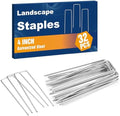 Whonline 32 Pack Landscape Staples 4 Inch, 12 Gauge Garden Stakes