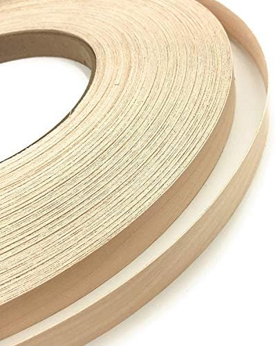 Edge Supply Maple 2 in x 50 ft Roll – Pre-Glued Iron On Wood Veneer Tape – Wood Veneer Edge Banding Tape with Hot Melt Adhesive, Smooth Sanded Finish Ideal for Furniture & DIY, Made in USA