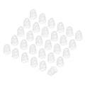 PATIKIL Finger Tip Covers Cots, Light White Silicone Finger Protectors Gloves Breathable Reusable Fingertip Caps with Air Holes for Dry Skin Finger Cracking, L, 30 Pcs