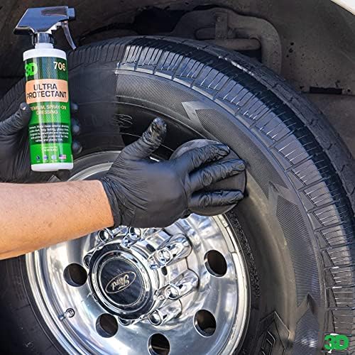 3D Ultra Protectant Tire Shine Spray – Water-Based High Gloss Tire Dressing | Long Lasting UV Protection for Rubber & Vinyl | No Sling | Made in USA |1 Gallon (Pack of 2)