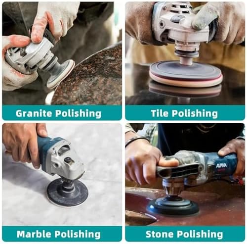 Diamond Polishing Pad, 7 inch 180 mm 2000 Grit Sanding Discs for Grinder & Polisher, Hook and Loop Backing Pad for Grinding Buffing Granite Marble Concrete Stone (1 Piece)