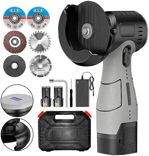 ZFULVO Cordless Angle Grinder Brushless Kit 19500rpm Cutting and Grinding