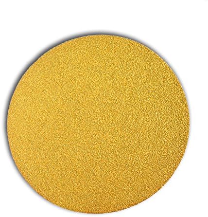 9 inch Sanding Discs Hook and Loop Round Sand Paper Disc, Gold Aluminum Oxide No Hole Hook and Loop Sanding Discs, 400 Grit Sandpaper Auto Body Sandpapers for Wood, Paint, Metal & Plastics, 25 Pack