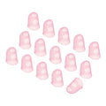 PATIKIL Finger Tip Covers Cots, Pink Silicone Finger Protectors Gloves Breathable Reusable Fingertip Caps with Air Holes for Dry Skin Finger Cracking, S, 15 Pcs