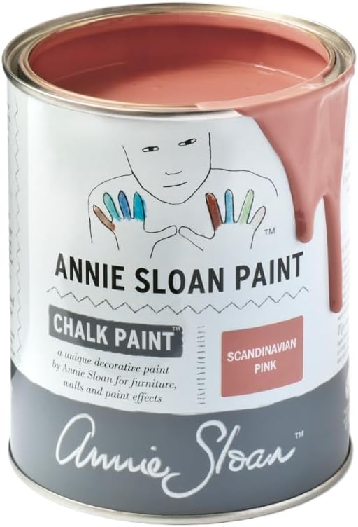 Annie Sloan Chalk Paint® (Scandinavian Pink, 1 Litre/33.8 Fl Oz) a unique decorative paint for furniture, cabinets and home décor with no sanding or priming