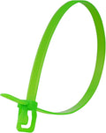 RETYZ WorkTie 14 Inch Fluorescent Green Releasable Tie - 10 Pack