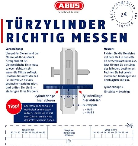 ABUS E60NP 10/45 Euro Profile Half Cylinder