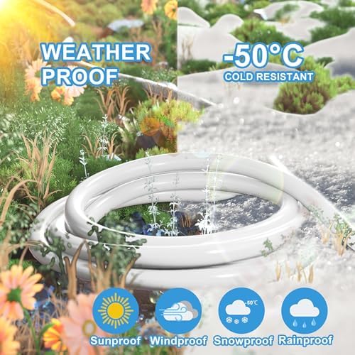 HUANCHAIN Indoor Outdoor White Extension Cord 6 FT Waterproof 16/3 Gauge