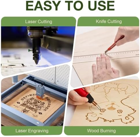 ROBOTIME 30-Pack Basswood Sheets 1/8" x 12" x 16" - Laser Engraving Blanks, 3mm Wood for Laser Cutting and Engraving